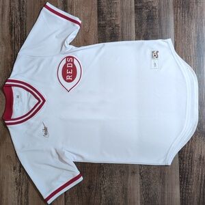 Nike Cooperstown Collection Cincinnati Reds Barry Larkin Home Jersey Size Small